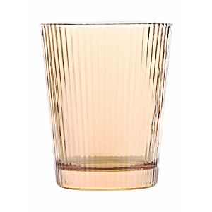 كأس مخطط من الزجاج - بني