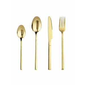 طقم أدوات مائدة من الستانلس ستيل - ذهبي