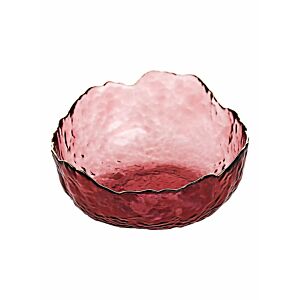 سلطانية من الزجاج لسلطة الفاكهة - أحمر