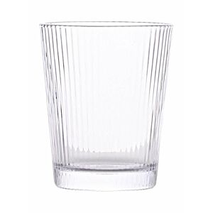 كاس زجاج مخطط بتصميم شفاف