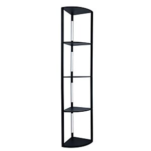 مصباج ارضي مع ارفف تخزين - اسود