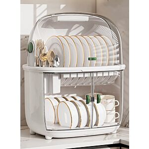 صندوق تخزين أدوات المطبخ مع رف تصريف