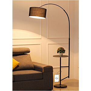 ابجورة ارضية مع طاولة جانبية لون اسود