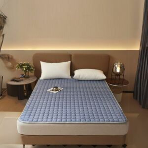 مرتبة شتوية مخملية مبطنة مضادة للكهرباء الساكنة 180×200 سم - ازرق