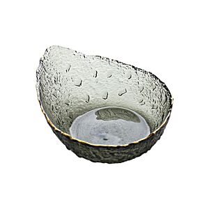 طبق فاكهة من الزجاج فوركس - رمادي