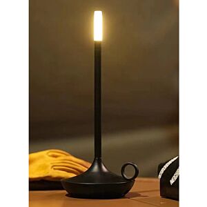 مصباح طاولة شكل شمع - اسود