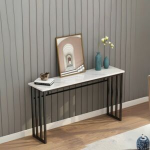 كونسول سطح رخامي نوريس - ابيض