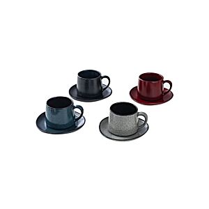 طقم فنجان قهوة من شور 8 قطع - متعدد الألوان