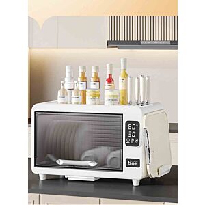 خزانة تخزين الأطباق متعددة الوظائف للمطبخ من شاربدو - ابيض