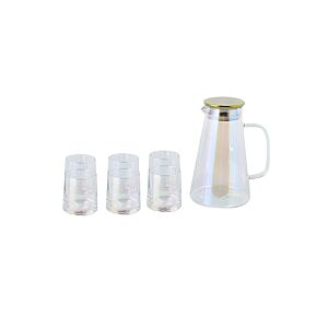 طقم ابريق 7 قطع زجاج مولتو - متعدد الألوان