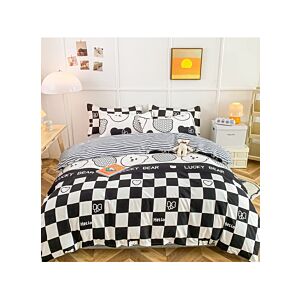 طقم غطاء لحاف من 4 قطع اسود