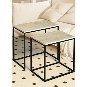 طقم طاولة جانبية قطعتين بانا - بيج