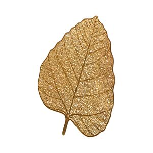 مصفاة شاي على شكل ورقة شاي - ذهبي