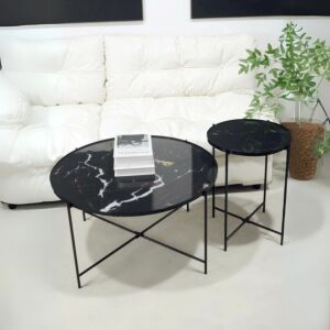 طقم طاولة قهوة وطاولة جانبية سيسيل