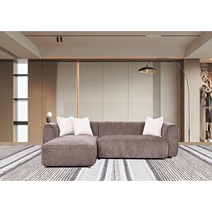 كنب زاوية شكل حرف L براندو - بني