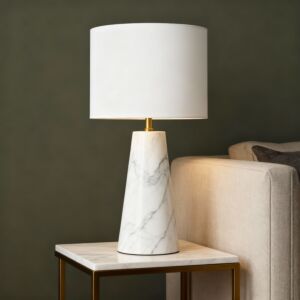 أبجورة طاولة فيرا - ابيض