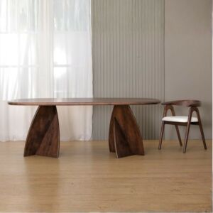 طاولة طعام 8 اشخاص رويال - بني