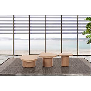 طاولة قهوة بوش - 3 قطع - بني