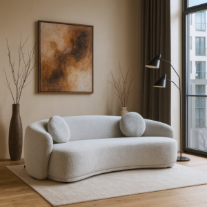 كنبة ثلاثية انجل - رمادي فاتح