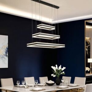 انارة معلقة مودرن 3حلقات مستطيلة