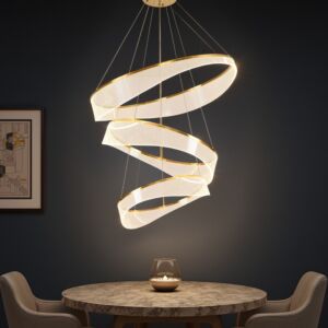 انارة معلقة ذهبية ثلاثية