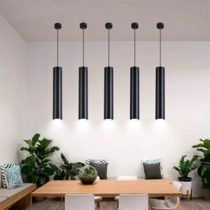 انارة معلقة اسطوانية شواجا أسود 60 سم