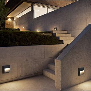 إنارة جدارية خارجية مربع 6 واط 3000K - اسود