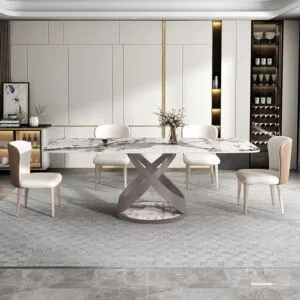 طاولة طعام بدون كراسي سانا - ابيض