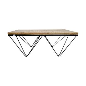 طاولة قهوة خشب طبيعي ديموند - اندستيريل 