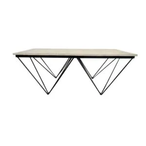 طاولة قهوة خشب طبيعي ديموند - اندستيريل 