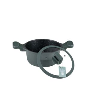 قدر طهي مع غطاء مقاس 22 - اخضر