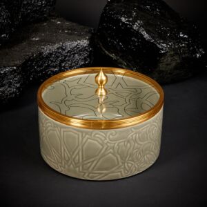 علبة تقديم فاخرة من مجلس - رمادي