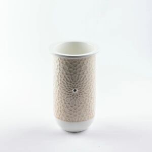 فازة زهور حجم صغير من اصالة - كريمي وفضي