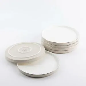 أطباق تقديم 6 قطع من جوار - بيج وفضي