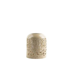 فازة زهور حجم كبير من جوار - كريمي و ذهبي