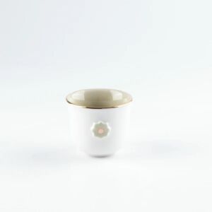 طقم فناجين قهوة سعودية 12 قطعة من اصالة - بيج وذهبي