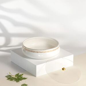 تمرية حجم كبير من نقش - ابيض وذهبي