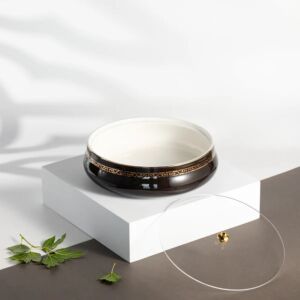 تمرية حجم كبير من نقش - اسود وذهبي