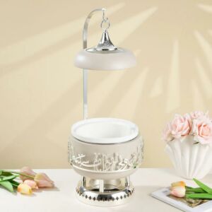 سخان تقديم طعام حجم صغير من جوار - بيج وفضي