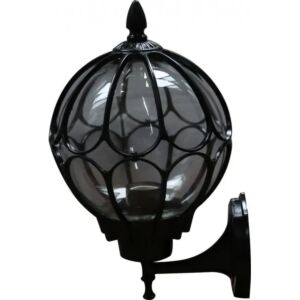 إضاءة جدارية فانوس برمة أنيق اسود وشفاف - صغير - همر