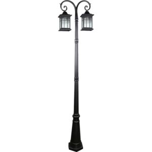 عامود اضاءة فانوس مجوز 220 سم - اسود
