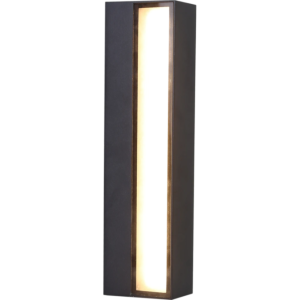 كشاف بوابة خارجي اسود لون الانارة اصفر 18 واط