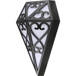 كشاف بوابة خارجي لون الانارة اصفر غطاء اسود