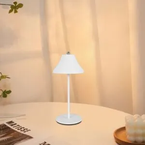 ابجورة طاولة تعمل بالبطارية انارة 3 إضاءات - ابيض