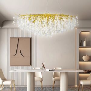 ثريا علاقي مودرن لون الانارة ابيض E14x13 لمبة - ذهبي