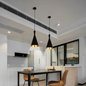 علاقي مودرن اسود مع ذهبي E27