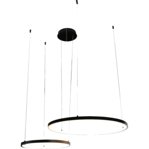 ثريا علاقي مودرن اسود لون الانارة اصفر