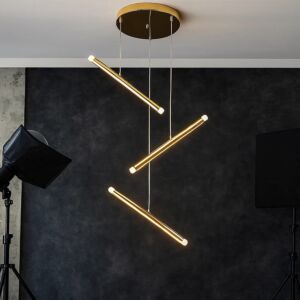 إنارة معلقة مودرن ثلاثي إنارة اصفر - 12 واط - ذهبي