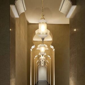 إنارة معلقة اسلامي - ذهبي