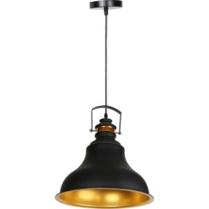 علاقي مودرن اسود مع ابيض E27x1L قطر 35 سم